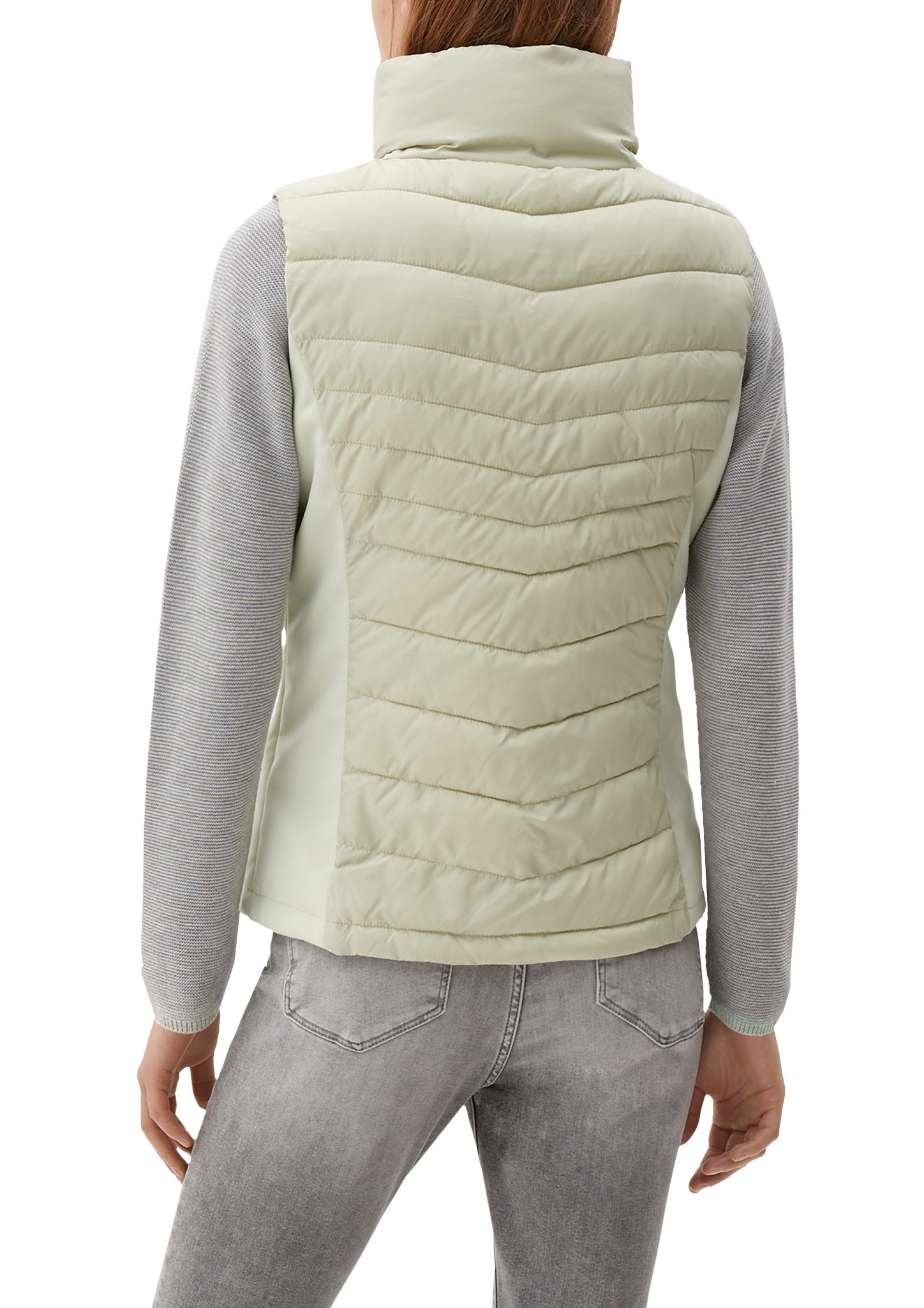 s.Oliver Funktionsweste Steppweste mit Softshell-Einsatz fixiertes Insert