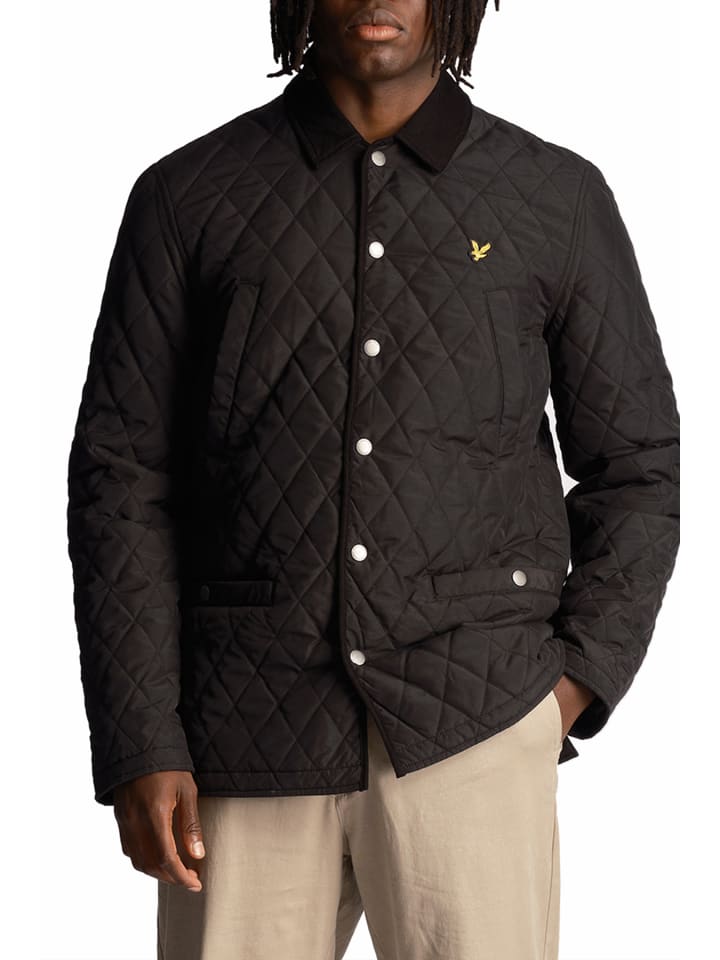 Lyle & Scott Steppjacke in Schwarz günstig kaufen S