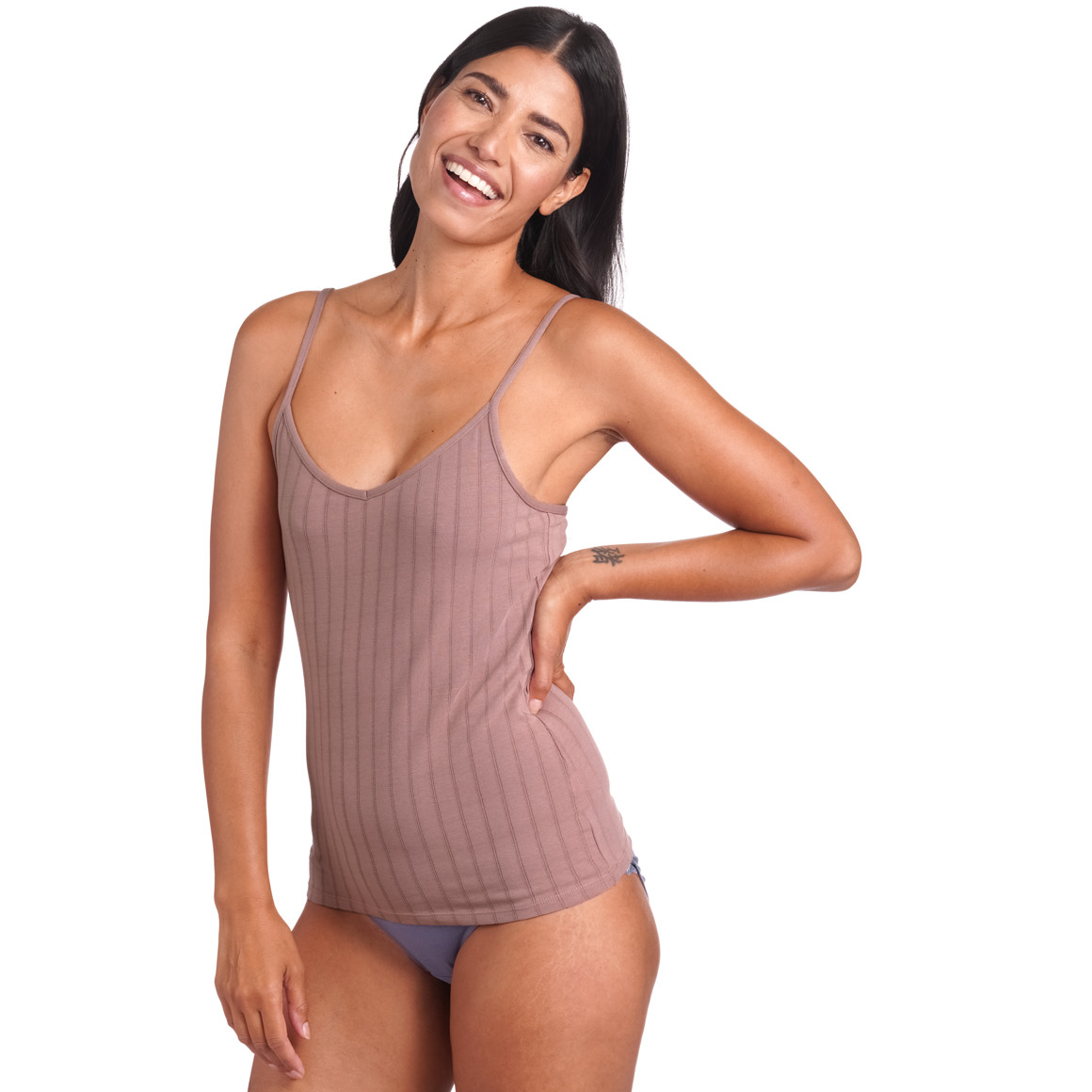 2 Damen Unterhemden mit Ajour-Muster