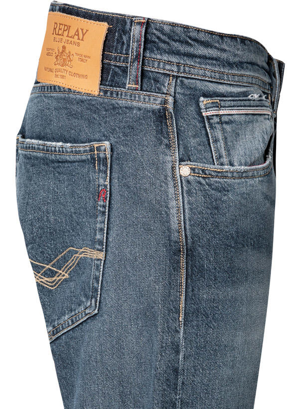 Replay, Jeans Grover, Straight Fit, Baumwoll-Stretch 12oz, dunkelblau