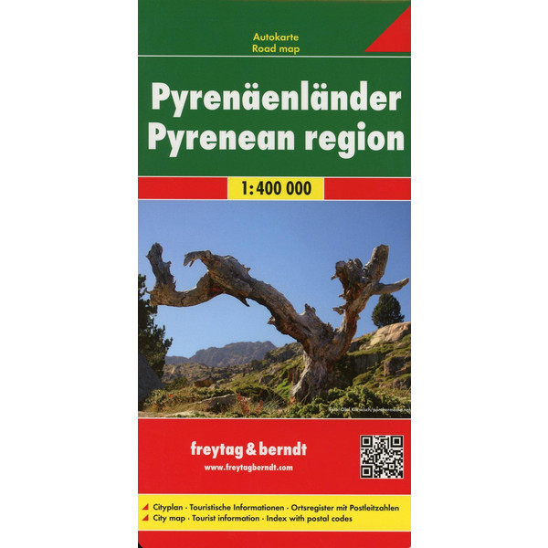 Pyrenäenländer 1 : 400 000. Autokarte - Straßenkarte