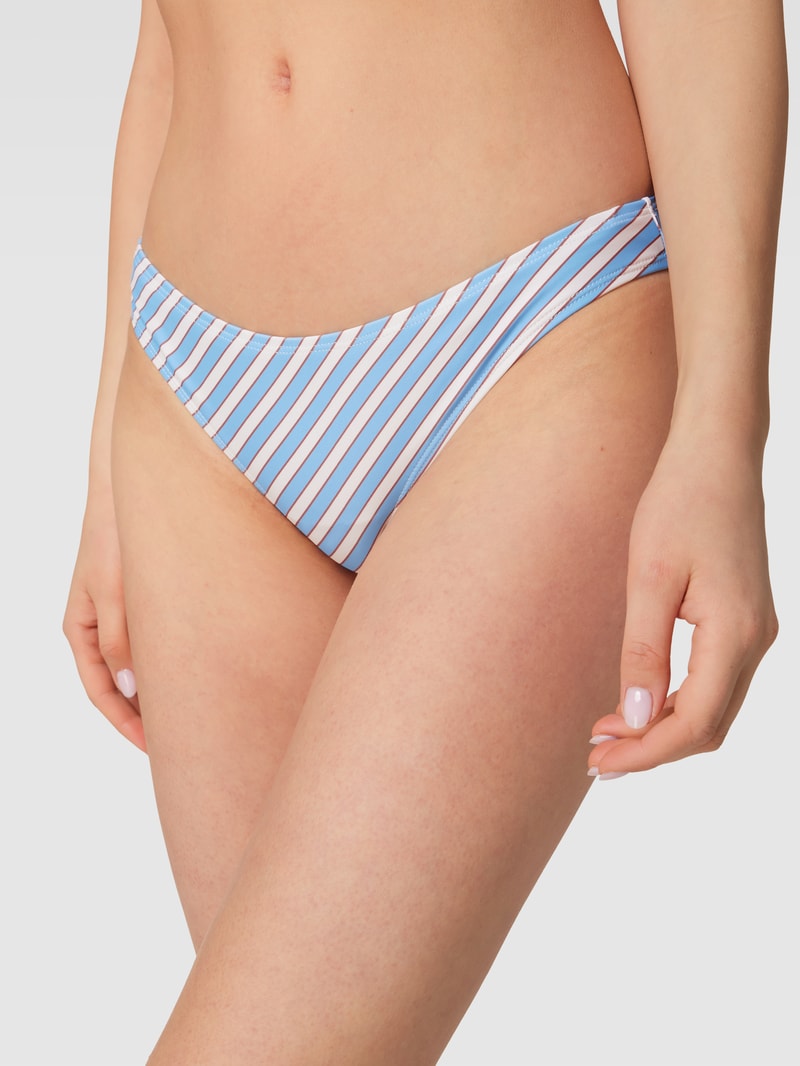 Bikini-Hose mit Streifenmuster Modell 'Aloha Etta' in hellblau