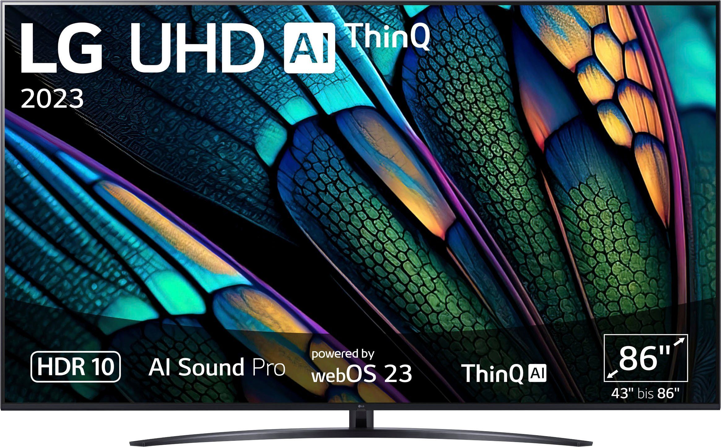 LG 86UR81006LA LED-Fernseher (218 cm/86 Zoll, 4K Ultra HD, Smart-TV, UHD,α7 Gen6 4K AI-Prozessor,HDR10,AI Sound Pro,AI Brightness Control)