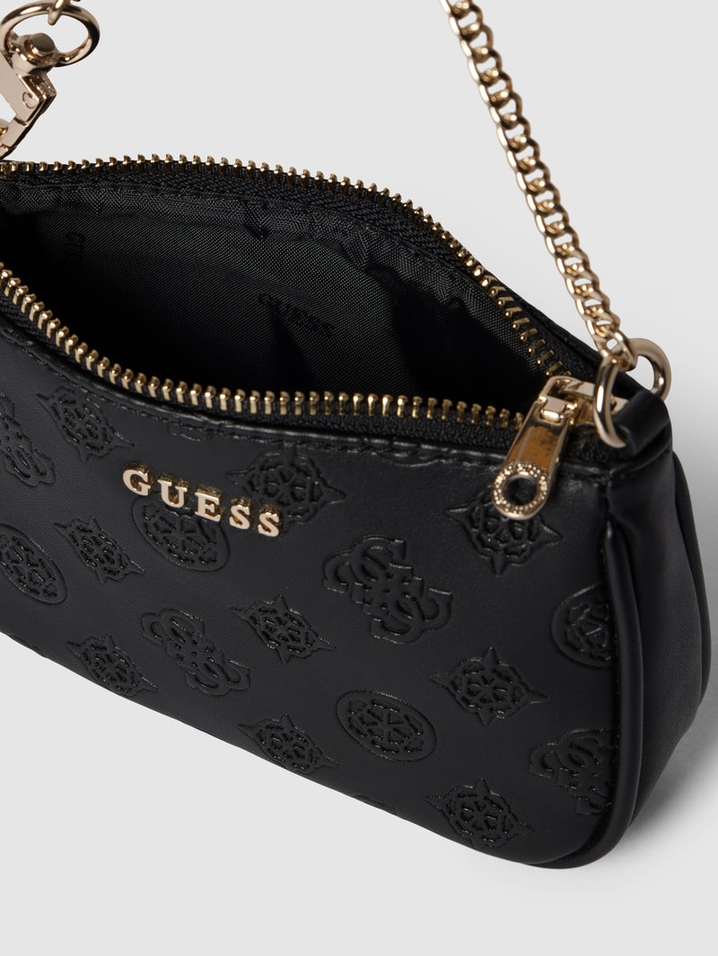 Micro Bag mit Label-Detail in schwarz