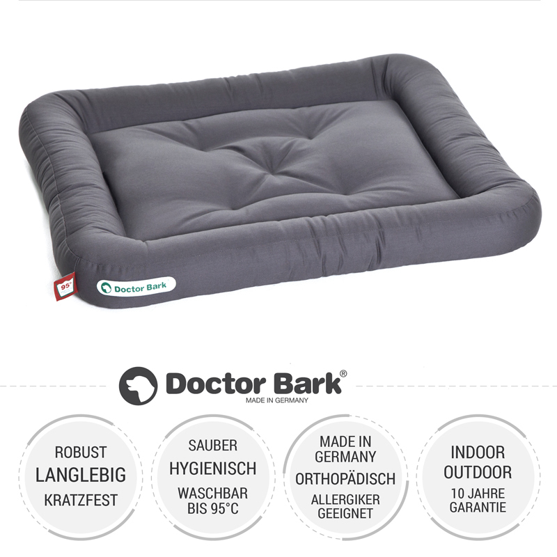 Doctor Bark Hundekissen Doctor Bark Liegekissen grau M