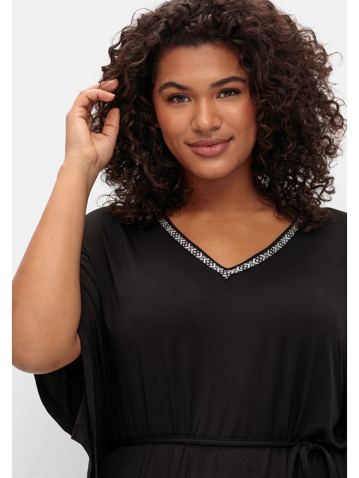 sheego Shirttunika in schwarz günstig kaufen