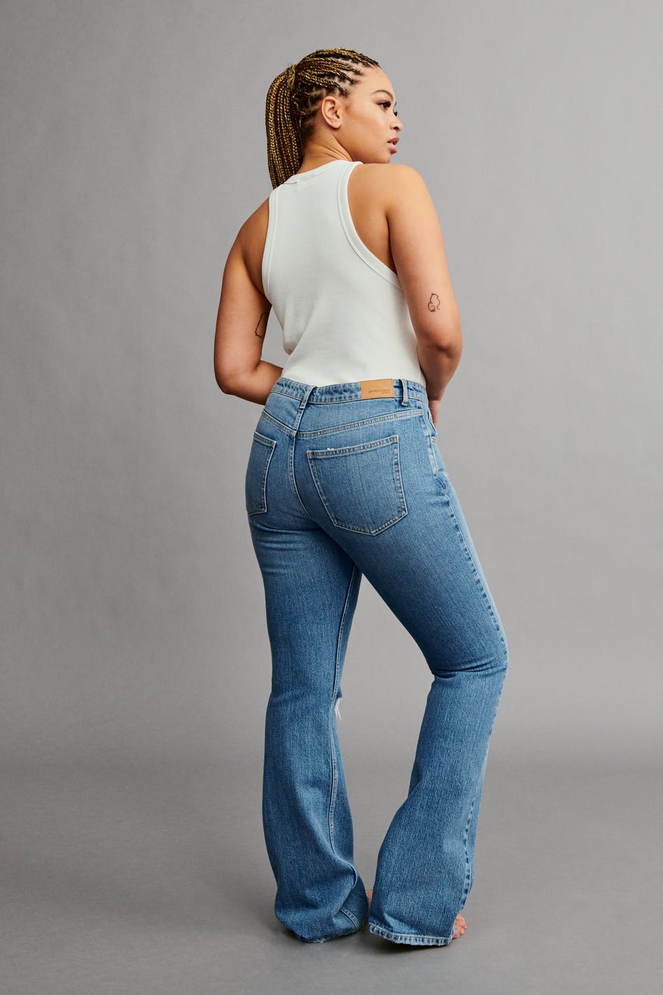 Full length flare jeans