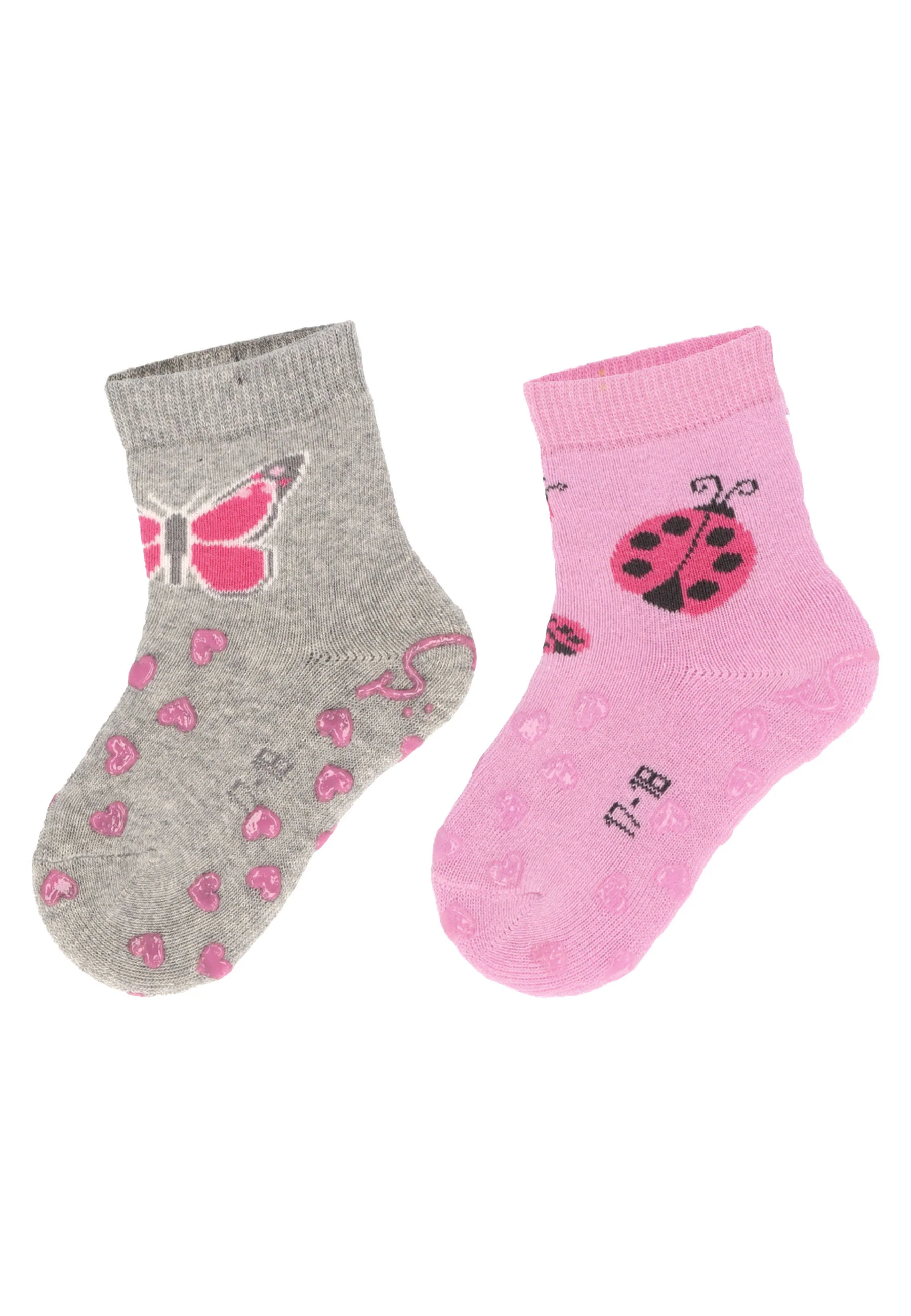 ABS Krabbelsocken im 2er Pack mit Motiv Schmetterling