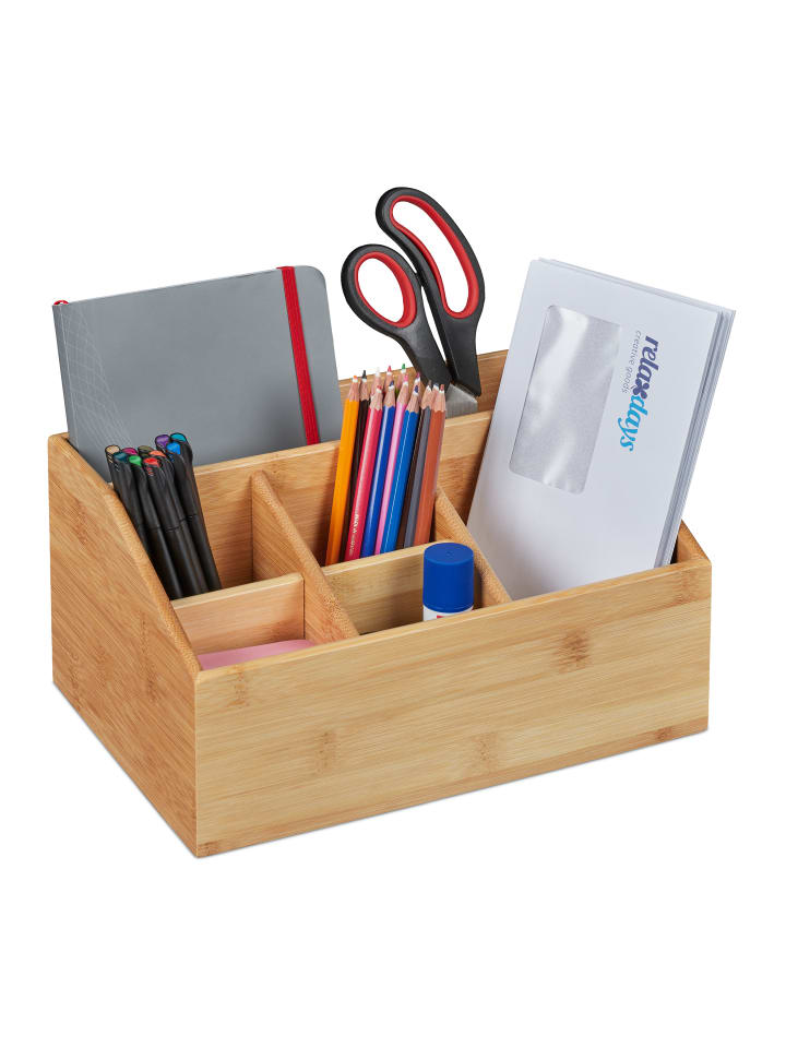 relaxdays Schreibtisch Organizer Bambus günstig kaufen onesize