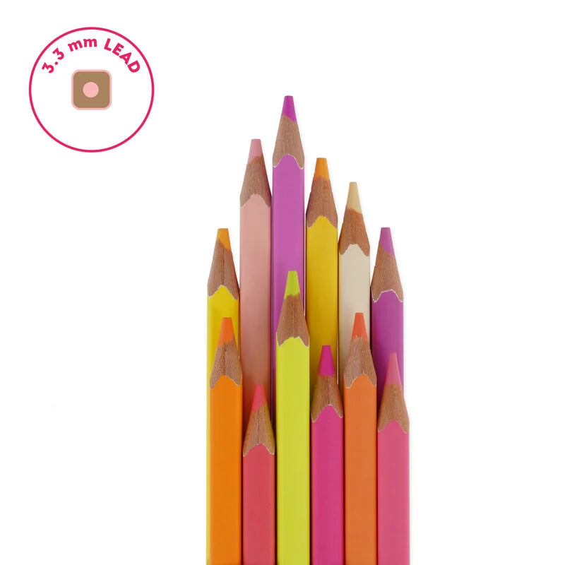 Juego de 12 lápices de colores - Vive a todo color
