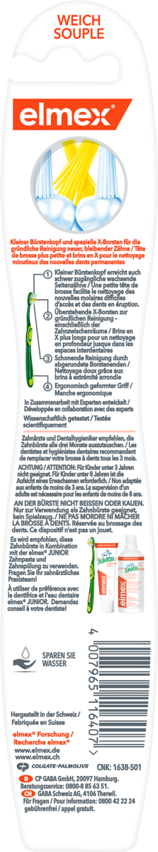 Zahnbürste Kinder Junior, 6 bis 12 Jahre weich, 1 St