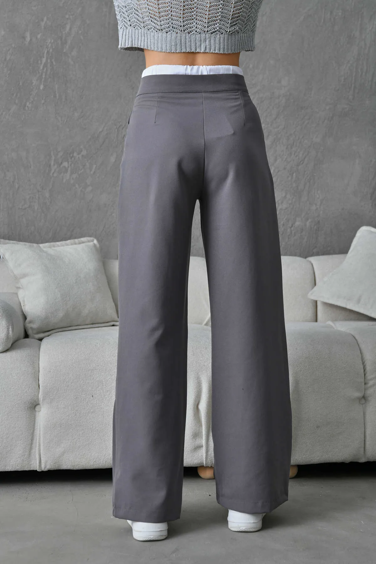 VOLT CLOTHİNG  Weiße Lycra-Hose mit hoher Taille und Futter für Damen