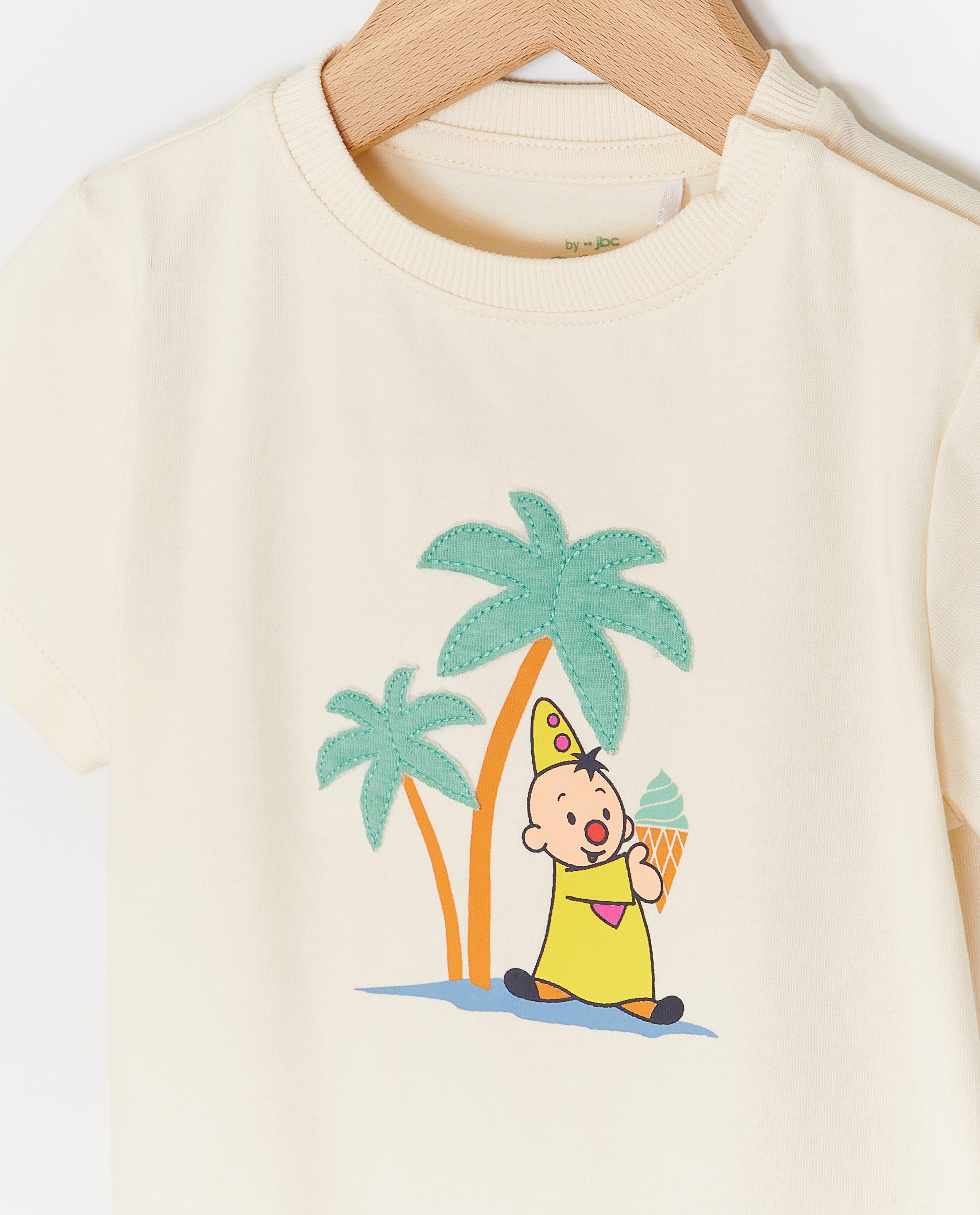 Bumba T-shirt med tryck Bumba, unisex vit