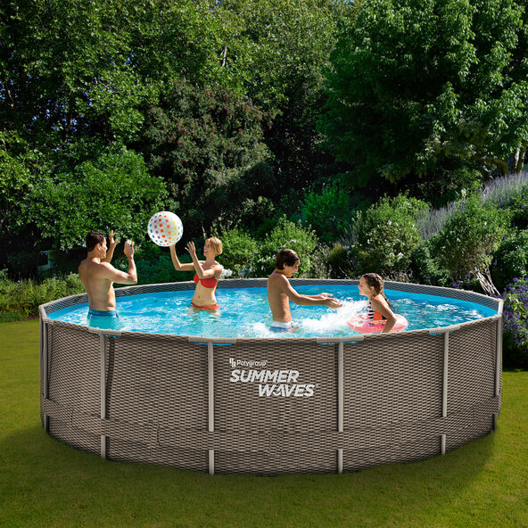 Elite Frame Pool, Rattan-Style, Ø 457 cm