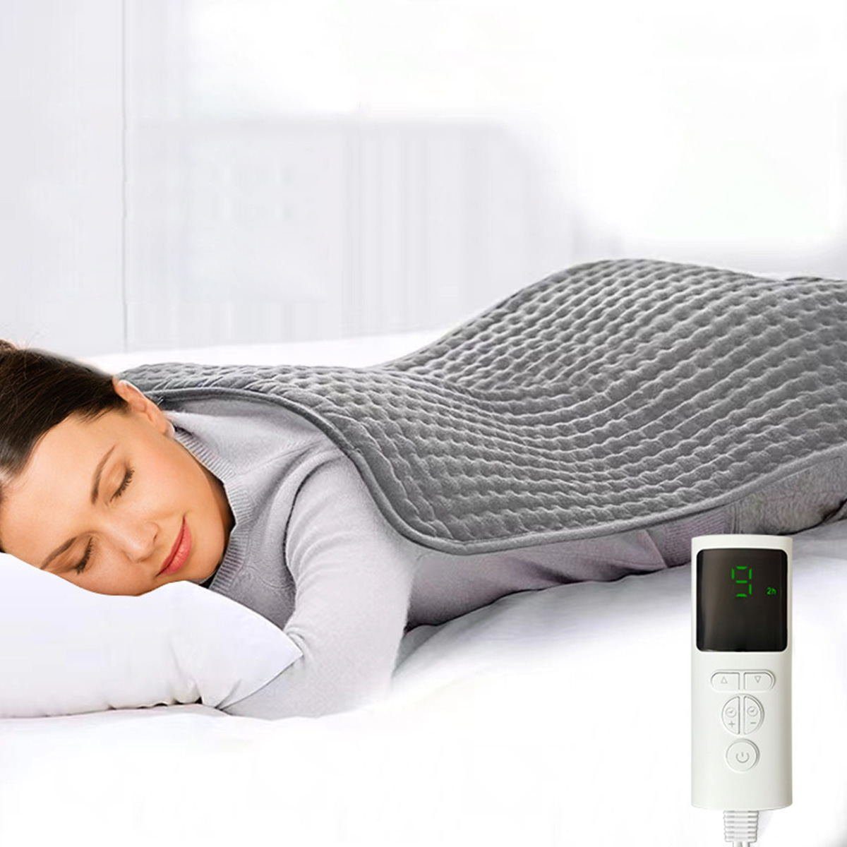 meeteu Heizkissen 40*75cm Heizkissen Wärme mit Abschaltautomatik, Elektrisch Pad Heizmatte, Heizdecke, Elektrische Wärmekissen