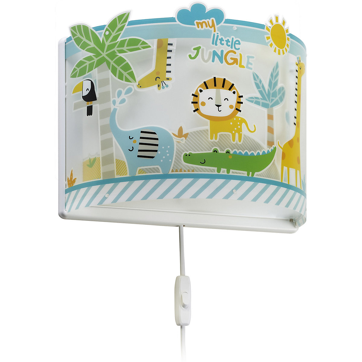 Wandleuchte Little Jungle, blau