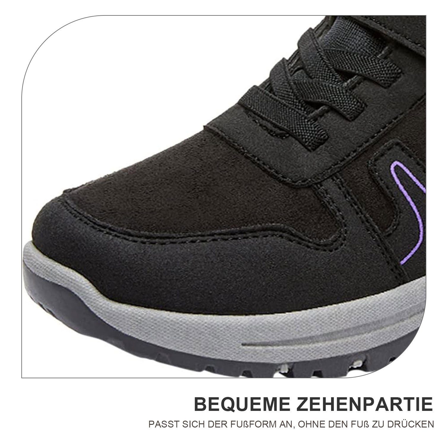 Daisred Damen Winterstiefel Trekkingschuhe mit Warme Pelzfutter Snowboots