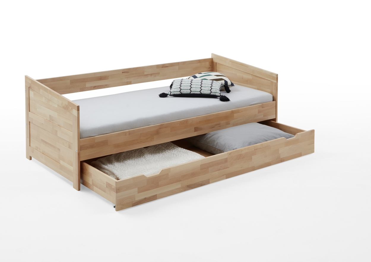 Relita Einzelbett   Bettkasten NINA (inkl. Rollrost) natur