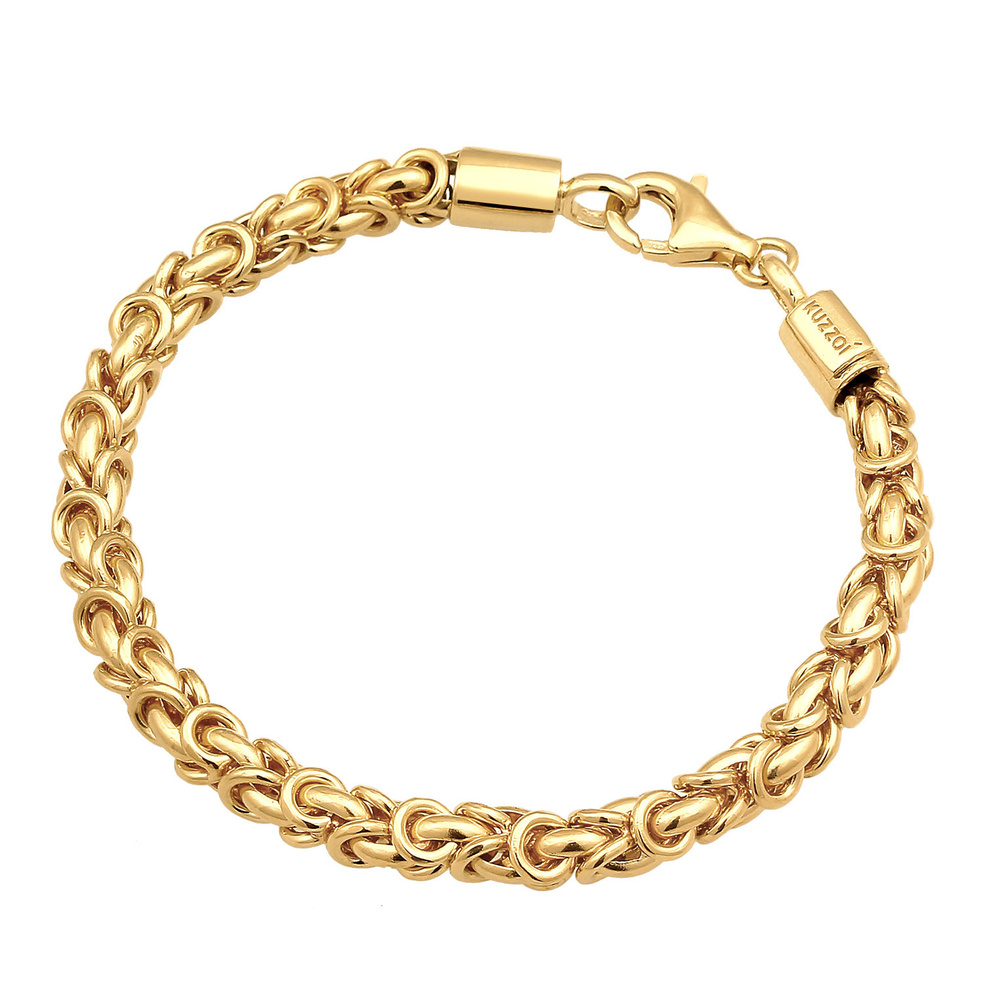 KUZZOI KUZZOI Bracelet Maillons hommes de base Massif en argent sterling 925 Bracelet