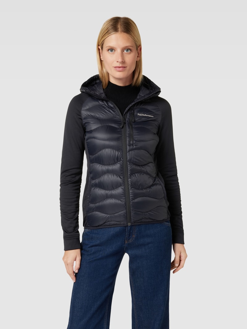 Steppjacke mit Kapuze Modell 'Helium' in schwarz