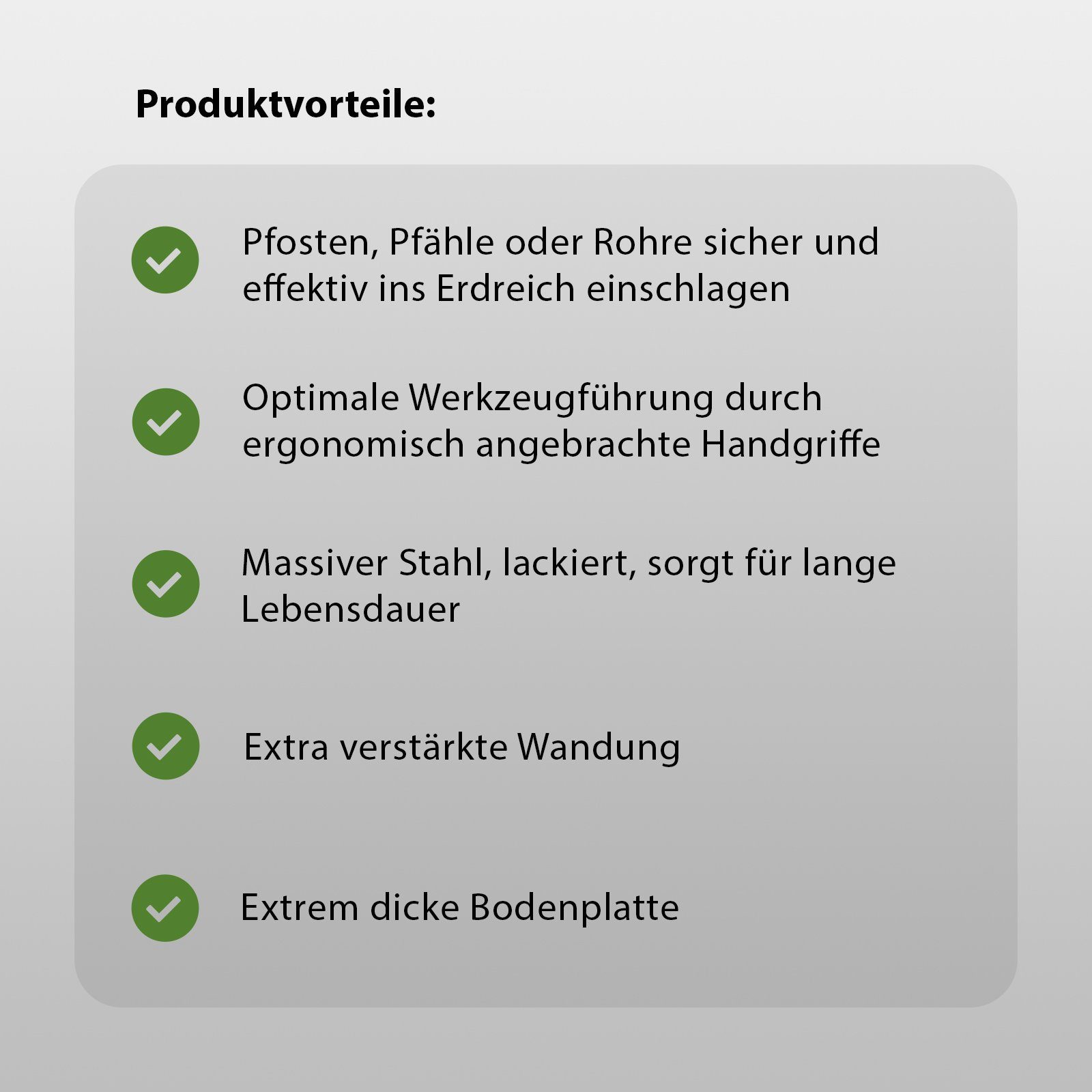 TRUTZHOLM Maschendrahtzaun Ramme Handramme Pfahlramme Zaunpfahlramme Pfostenramme 60 cm 15 kg, (Produkt)