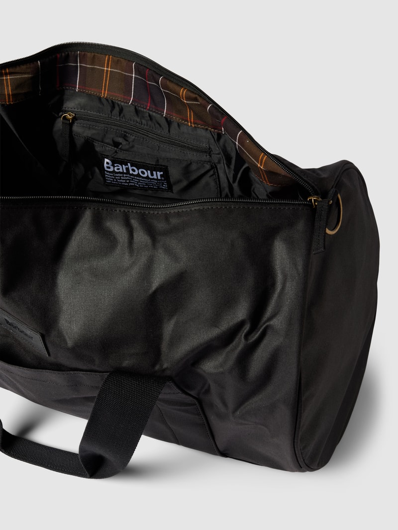 Weekender mit Label-Detail in schwarz