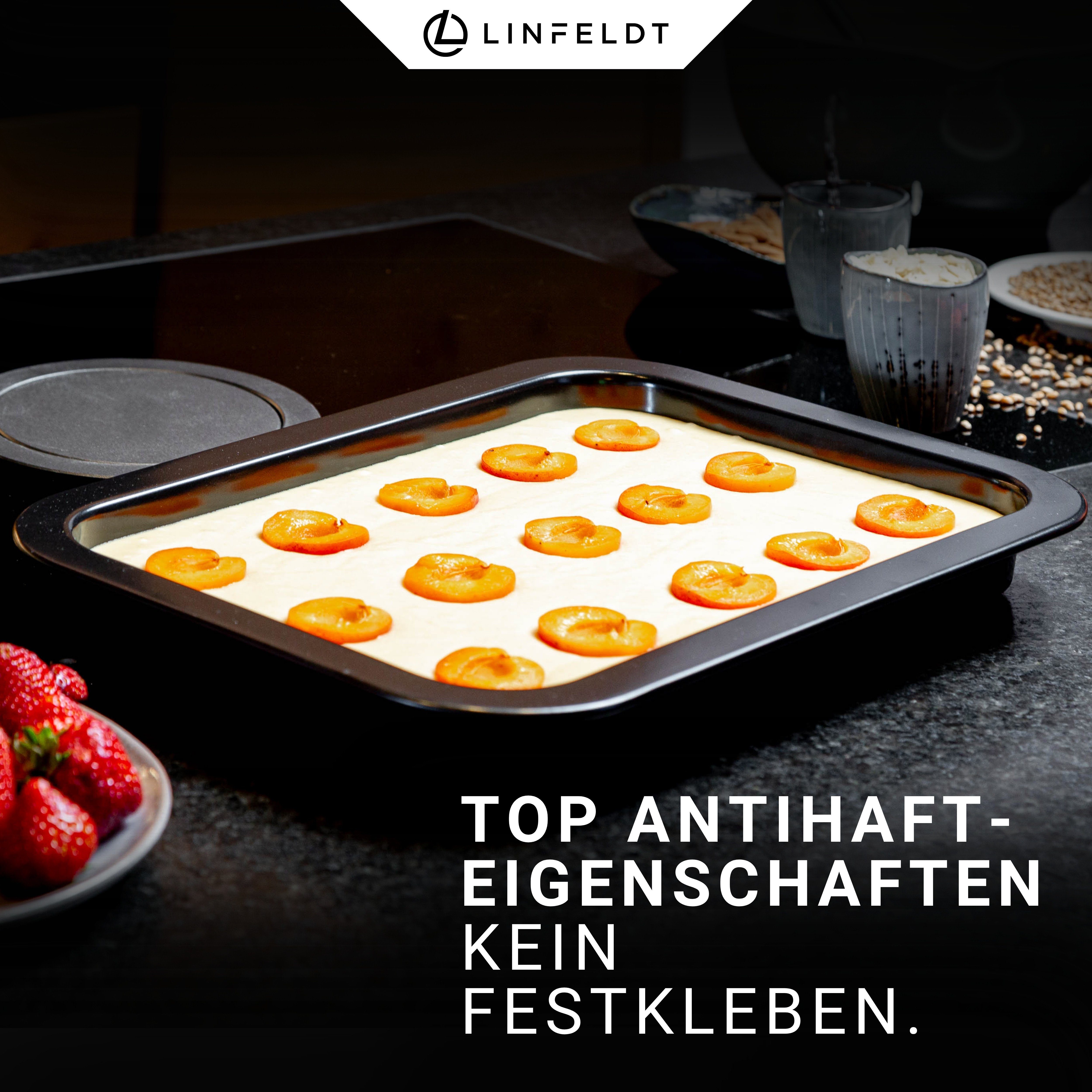 LINFELDT Kuchenblech hochwertig beschichtetes Backblech 42x29x4cm