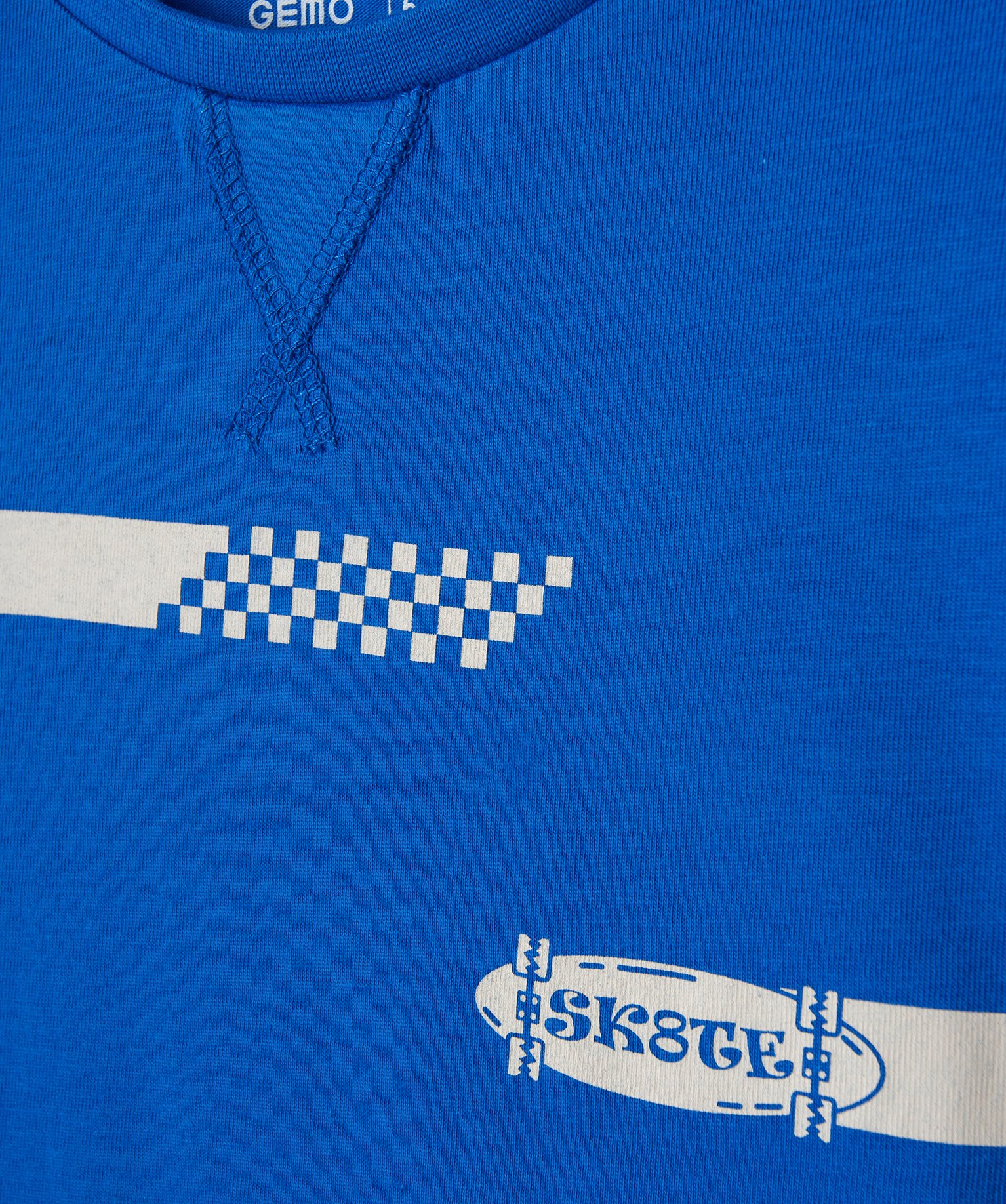 Tee-shirt Garçon à manches courtes motif skates bleu | GEMO