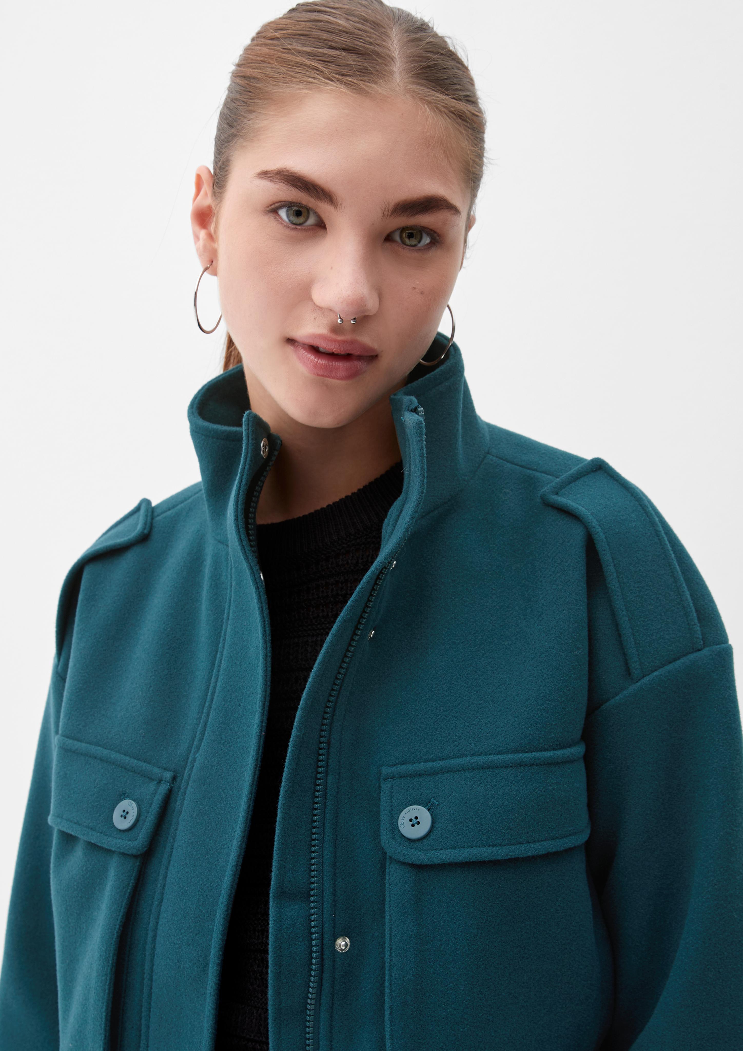 Jacke in Woll-Optik  2116165-6985