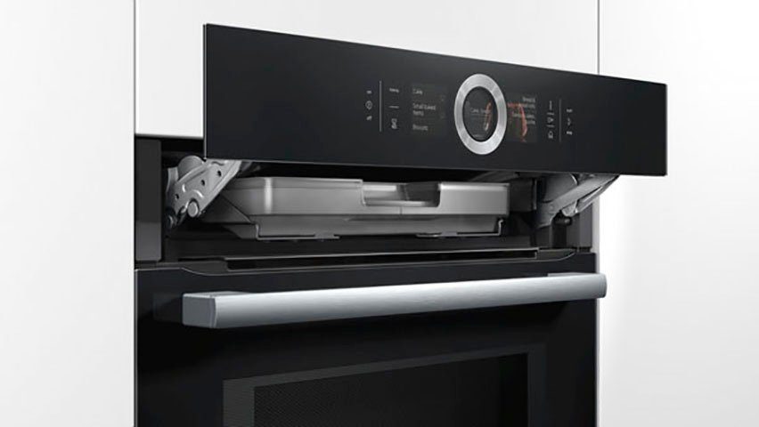 BOSCH Backofen mit Mikrowelle 8 HNG6764B6, mit 1-fach-Teleskopauszug, Pyrolyse-Selbstreinigung