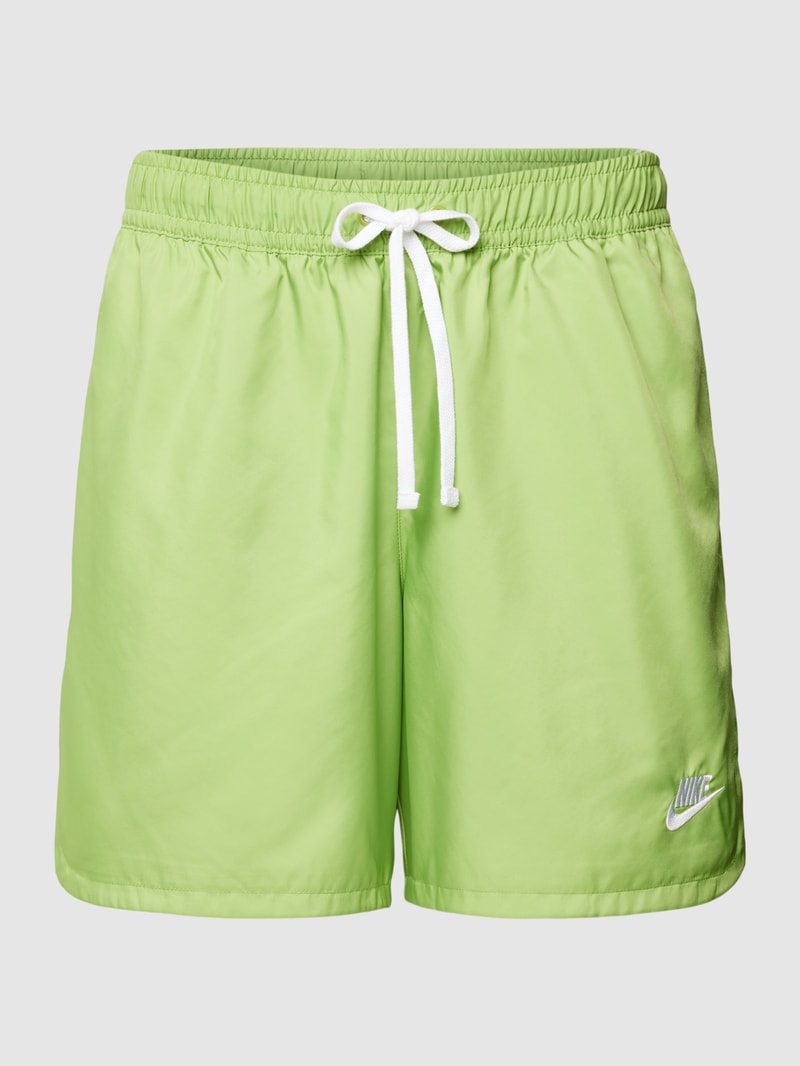 Shorts mit Label-Print in hellgrün