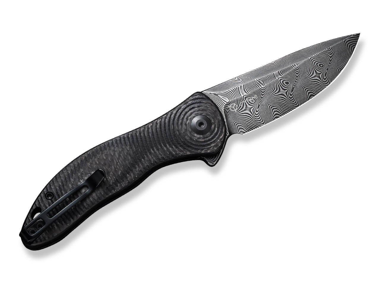 Synergy3 Black G10 Twill Carbon Damascus