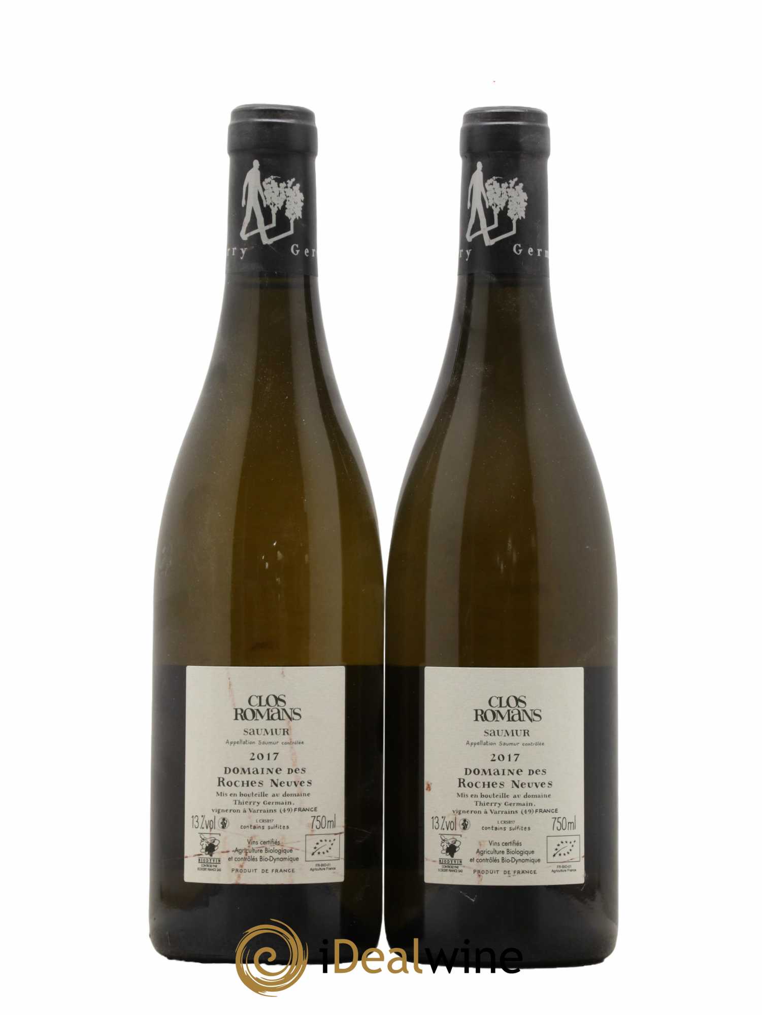 Saumur Clos Romans Domaine des Roches Neuves - Thierry Germain  2017 - Lot de 2 Bouteilles