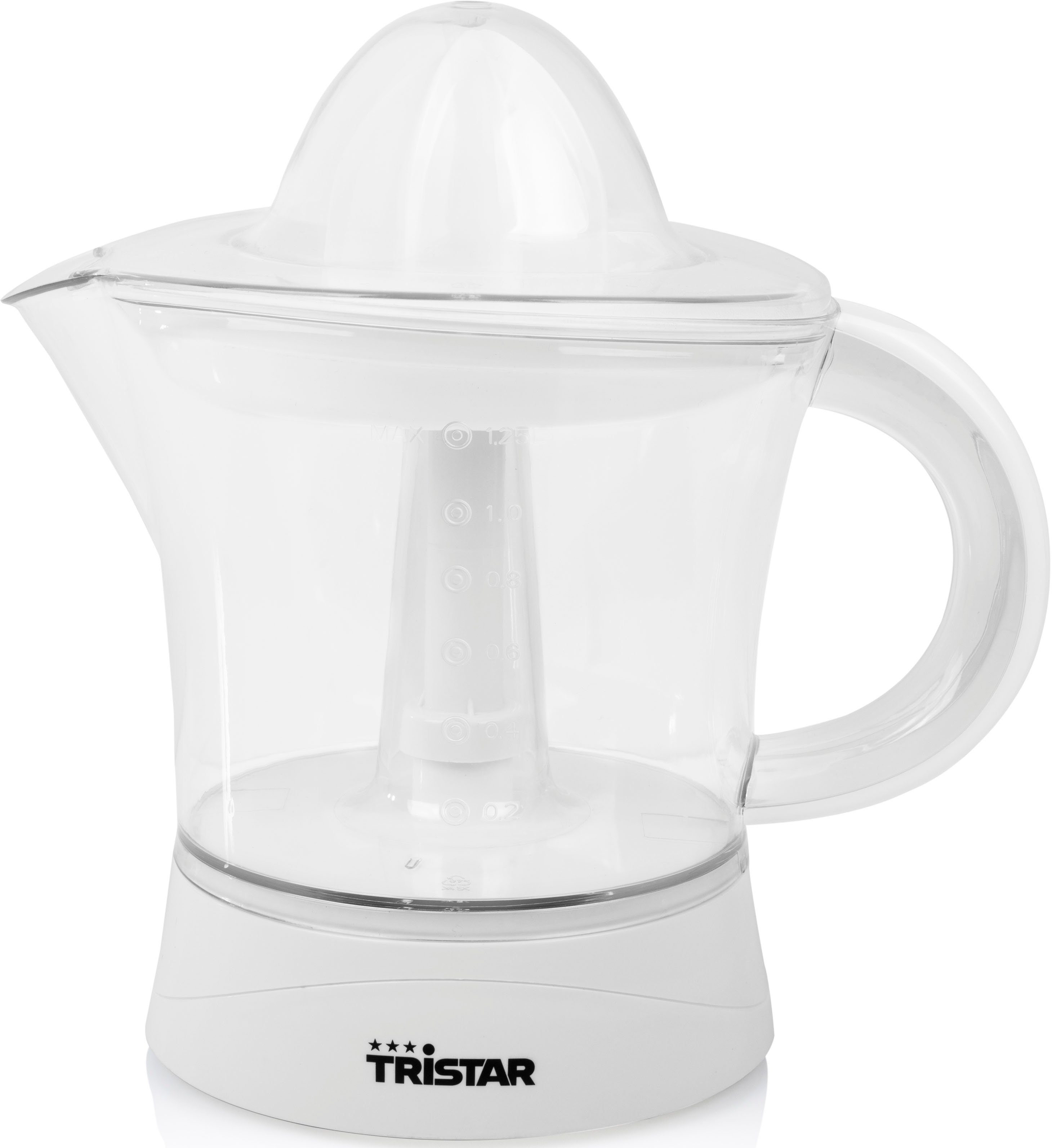 Tristar Zitruspresse CP-3006, 40 W, 1,2 Liter Inhalt, abnehmbarer Krug, transparenter Deckel