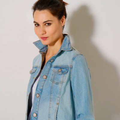 Veste boutonnée en jean