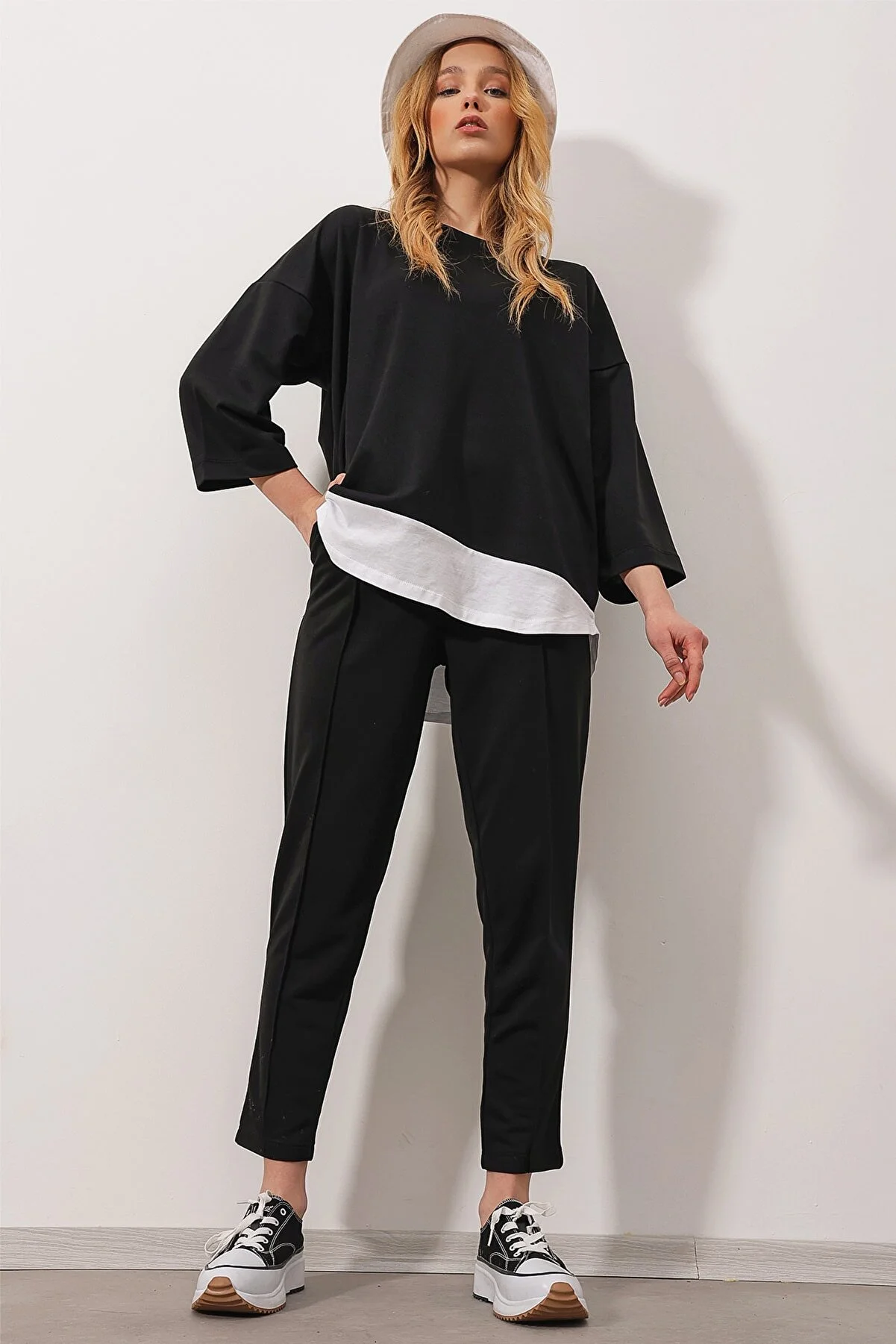 Trend Alaçatı Stili  Zweiteiler - Schwarz - Regular Fit