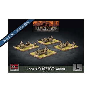Fallschirmjager 7.5cm Tank Hunter Platoon (x4 Plastic)