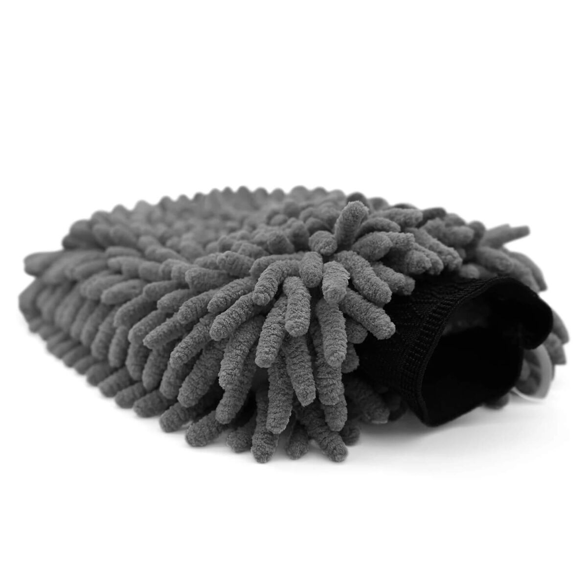 The Collection Chenille Mitt Waschhandschuh grau