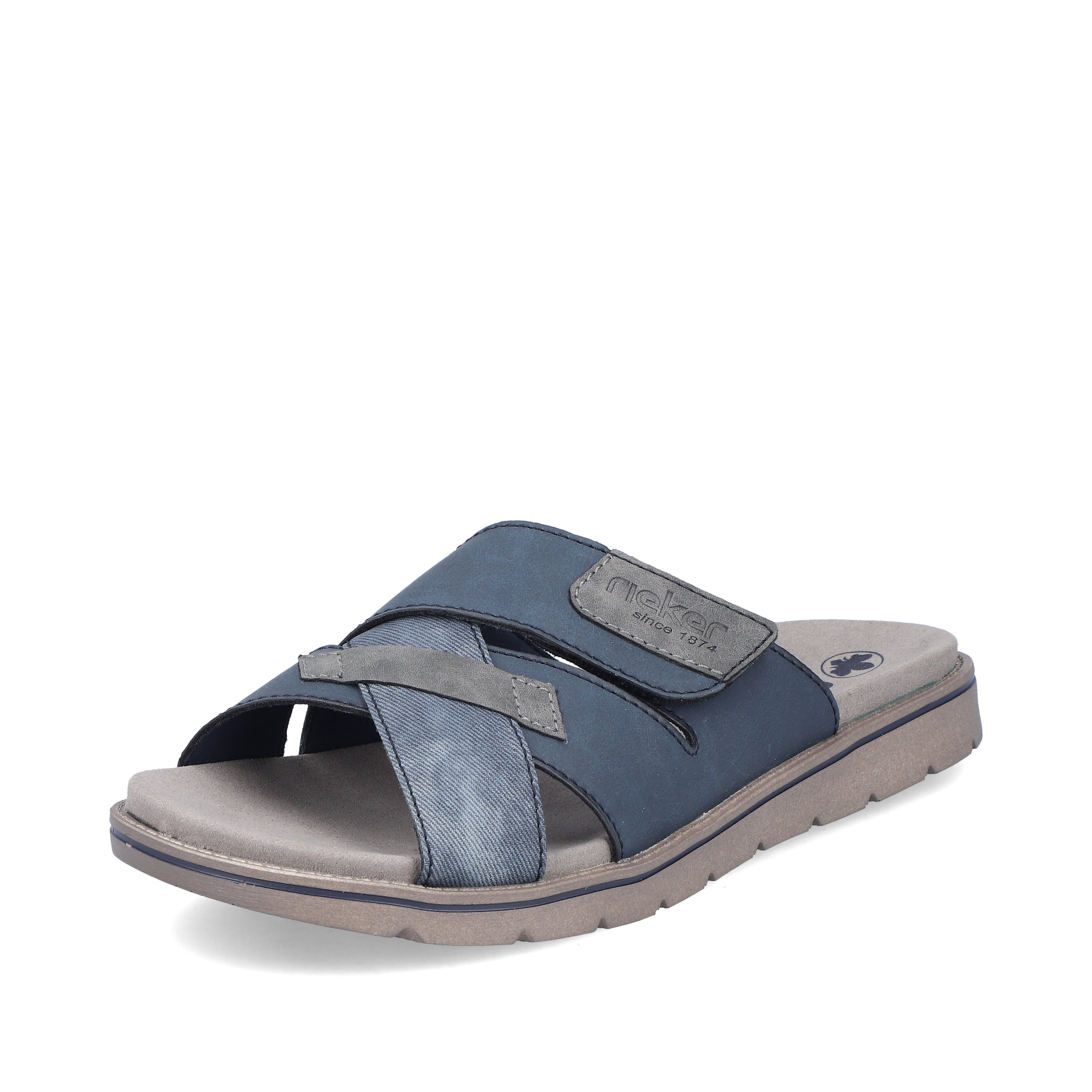 Rieker Herren Pantoletten schieferblau