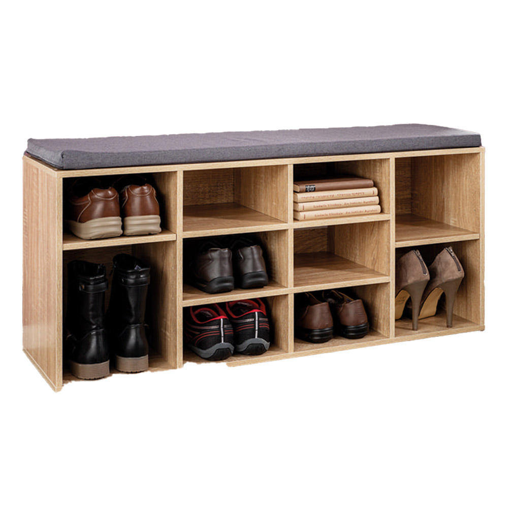Kesper Universal-/ Schuhschrank mit Sitzkissen, Sonoma Eiche