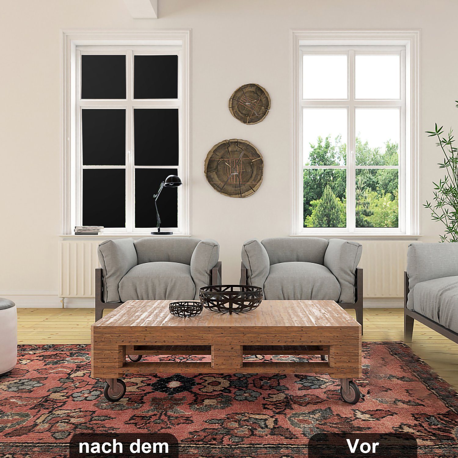 Fensterfolie Sichtschutzfolie Fensterfolie Spiegelfolie Selbstklebender Sonnenschut, Gimisgu