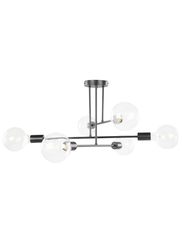 Beliani Deckenleuchten KIDANE in Schwarz - (W) 61 x (H) 33 x (L) 61 cm günstig kaufen onesize