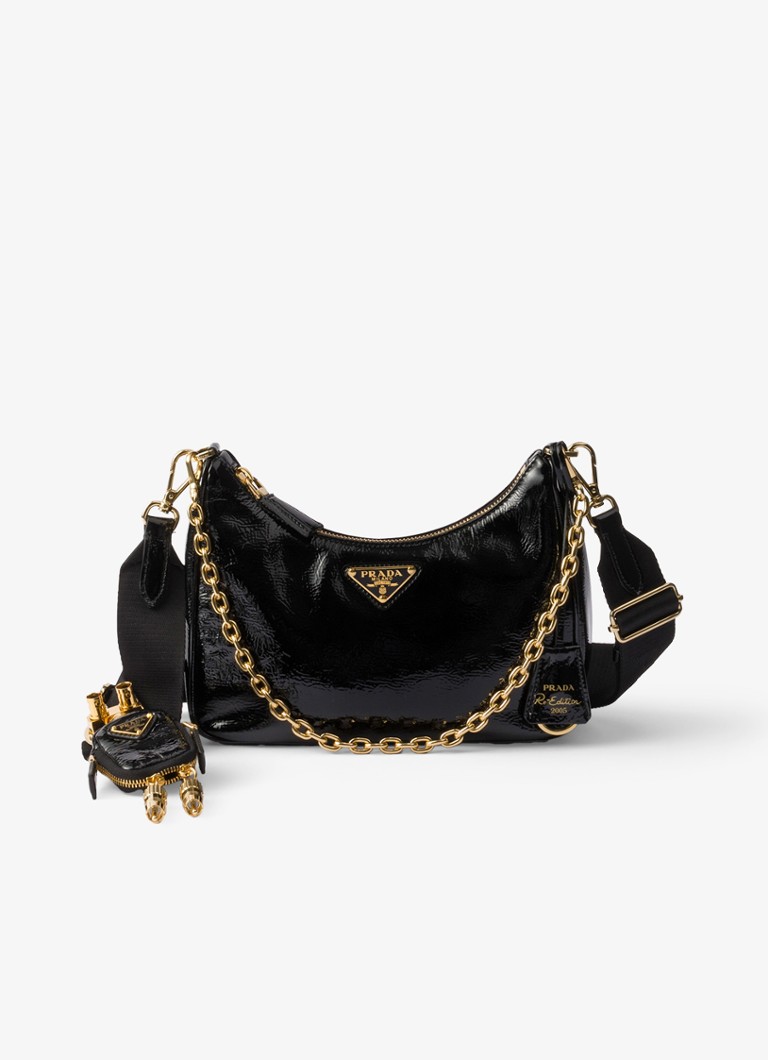 Prada Re-Edition 2005 patent leather shoulder bag
