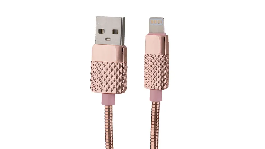 PETER JÄCKEL USB Data Cable BRILLIANT Lightning Pink mit Sync- und Ladefunktion
