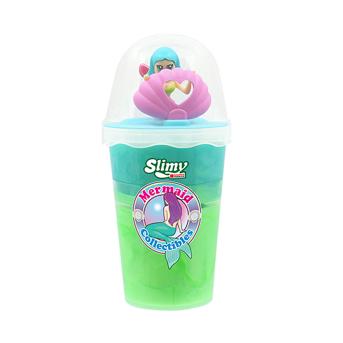 SLIMY® Mermaid Collectible - 155g Original Slimy Slime Spielmasse in zwei Farben inkl. lustiger Meerjungfrau Sammelfigur