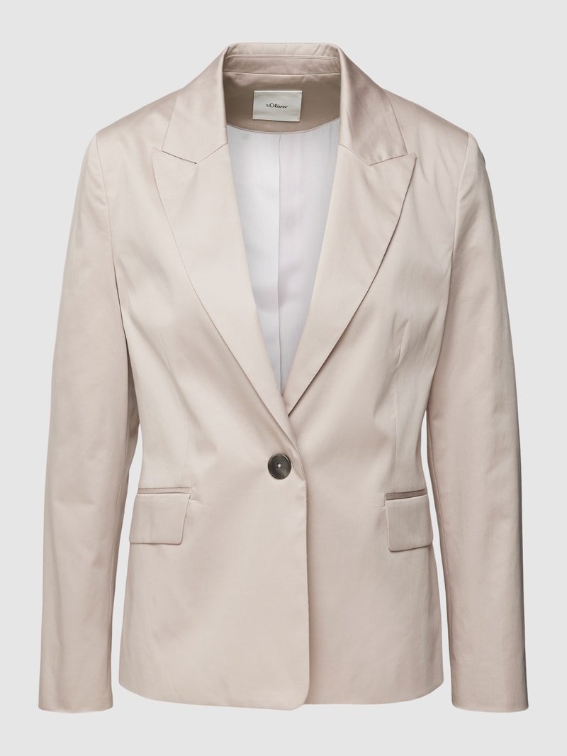 Blazer mit Knopfverschluss in stein