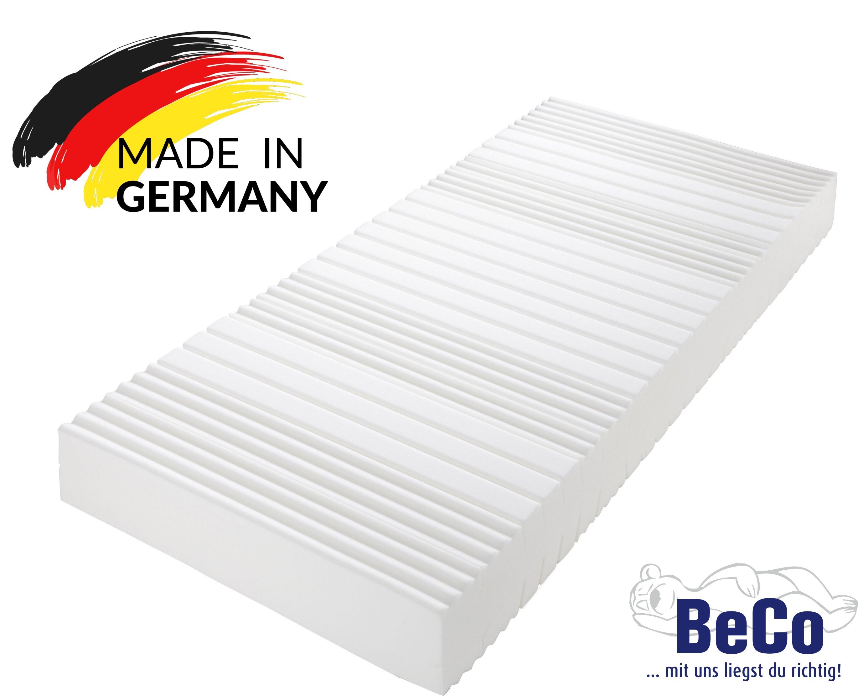 Kaltschaummatratze Grand Relax, Beco, 25 cm hoch, 25 cm Komforthöhe, Made in Germany, 80x200 cm, Liegekomfort fest
