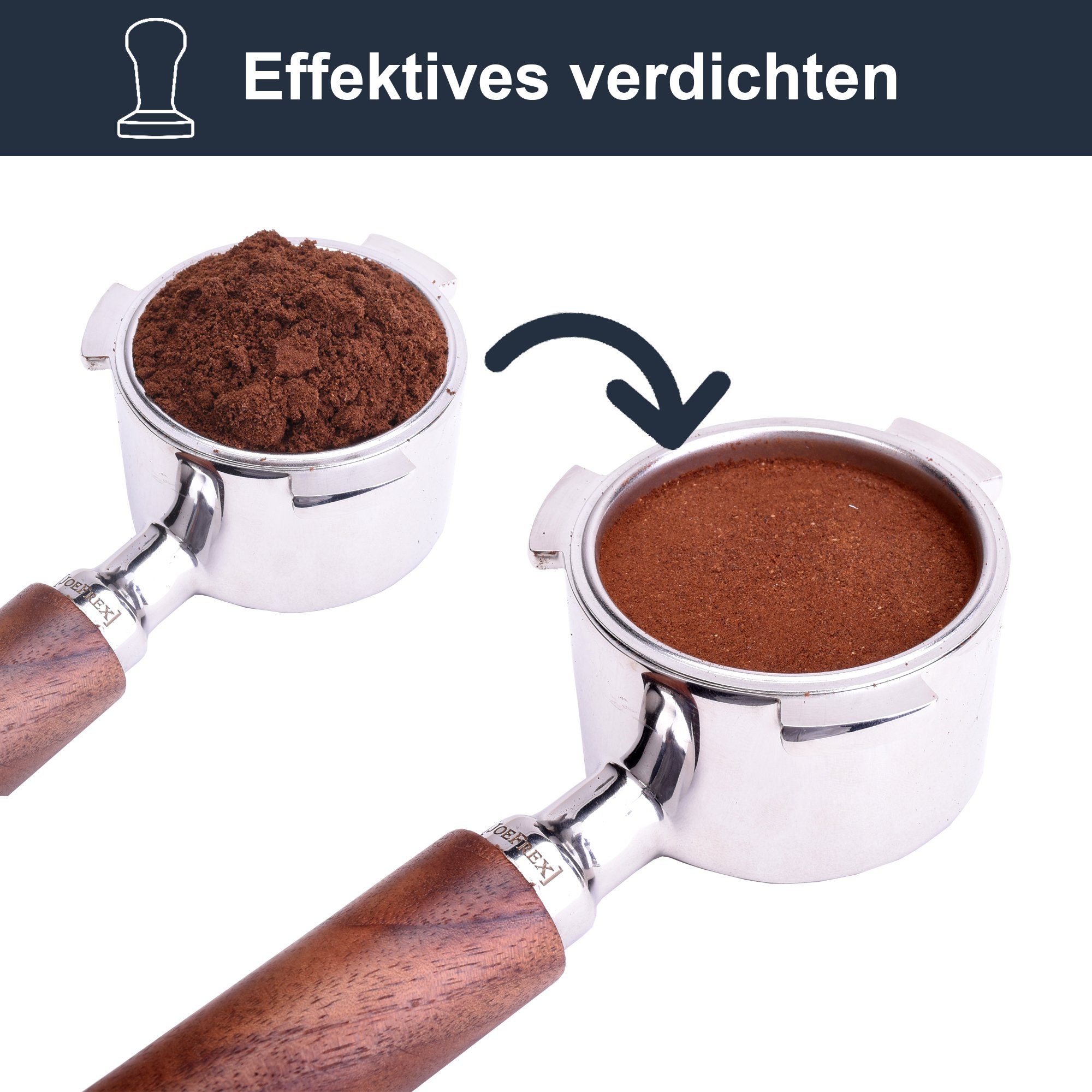 JOEFREX Tamper Coffee Distributor - Level Tamper für Delonghi Dedica 51mm