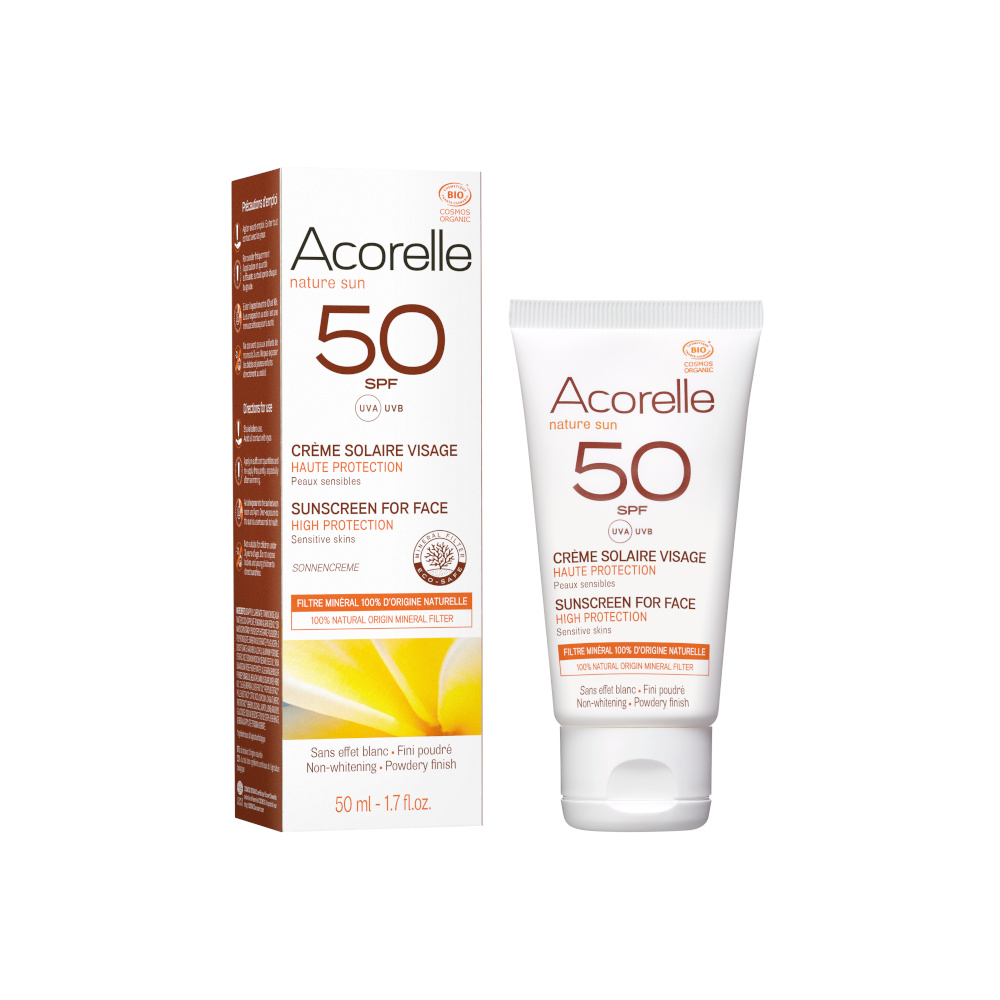 acorelle Crème Solaire Visage SPF50 50ML** Crème solaire visage