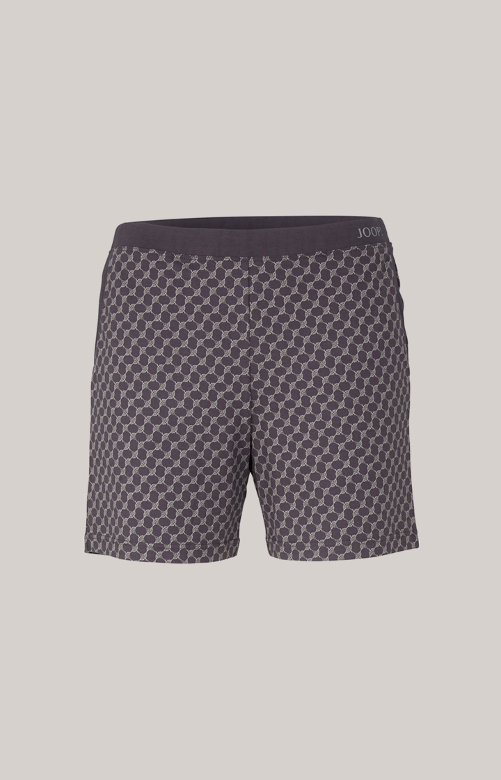 Loungewear Shorts in Anthrazit gemustert